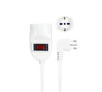 CAVO PROLUNGA 10M BIANCO CON INTERRUTTORE E PROTEZIONE DA SOVRATENSIONE 2300W