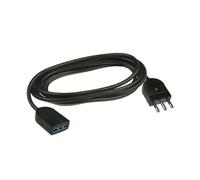 Poly Pool PP0386.1S Prolunga Estensibile da 3 m, Spina 16 A e Presa Bivalente, Nero