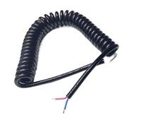 Prolunga elettrica retrattile, Cavo a spirale a 2 conduttori, filo telescopico 24AWG 20AWG 17AWG 14AWG, cavo di alimentazione da,5-7,5 metri, espandibile con guaina solare(17 Awg,7.5meter)