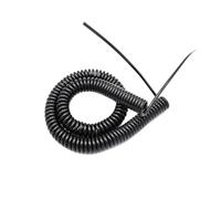 Prolunga elettrica retrattile, Cavo a spirale di alimentazione espandibile a 2 fili a telescopico a molla nera 24AWG 20AWG 17AWG 14AWG,5 metri 7, Bobina retrattile(2 Core 17awg,Line length 7.5 meter)