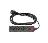Prolunga elettrica - VOREL - 72631 VOREL - 4 prese - 3 m - Nero