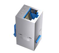 Prolunga Ethernet RJ45 in metallo resistente, 10 Gbps, design schermato per installazione di reti e piastre a parete, accoppiatore Ethernet schermato