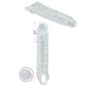 Prolunga fallica guaina per il pene con anello fallico indossabile nero sex toy