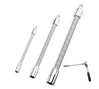 Prolunga flessibile 3 pezzi barra pieghevole a lunga | Barra di estensione a cricchetto per casa, garage, officina, riparazione automobilistica
