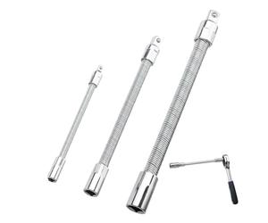Prolunga flessibile 3 pezzi barra pieghevole a lunga | Barra di estensione a cricchetto per casa, garage, officina, riparazione automobilistica