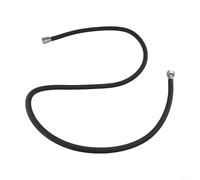 Prolunga flessibile per tubo doccia in silicone, lunghezza 5 m, per l'uso con soffioni doccia portatili e impianti idraulici del bagno (nero)