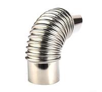 Prolunga for canna fumaria, curva a gomito a 90° for rivestimento camino, gomito in acciaio inox for tubo di scarico, gomito filettato for camino, gomito da 80 mm for tubo stufa