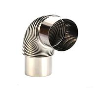 Prolunga for canna fumaria, curva a gomito a 90° in acciaio inox for canna fumaria, gomito filettato for tubo di scarico, tubo for stufa da 60 mm, 70 mm e 80 mm
