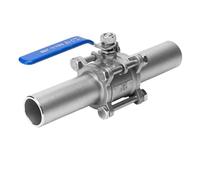 Prolunga For Valvola A Sfera Saldata In Tre Pezzi In Acciaio Inossidabile 304 Q61F Interruttore Valvola For Tubo Di Estensione Saldato Di Testa DN20 25 50, 1 PZ(DN20)