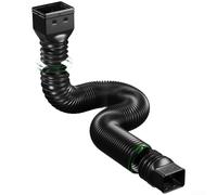 Prolunga in plastica con architettura S-Bend e portata regolabile per supportare un'efficace deviazione dell'acqua (nero)