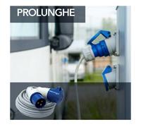 PROLUNGA INDUSTRIALE CAVO 25 MT PRESA IEC SPINA A 3 G PER CAMPEGGIO CANTIERE
