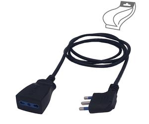 PROLUNGA LINEARE 3MT SPINA ITA 16A PRESA ITA BIPASSO NERA -ECO32089 ECOVA