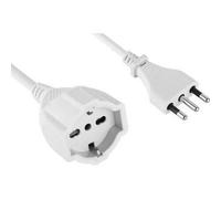 Electraline Prolunga elettrica 46126 - 10 m Spina 16A Presa bipasso Schuko Cavo 3G1,5 mm Bianco