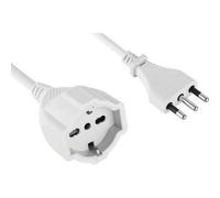 PROLUNGA LINEARE 46126 ELECTRALINE BIANCO 2P+T 16A BIPASSO SCHUKO n°XMMQ 3X1...