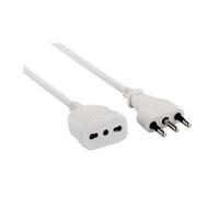 Prolunga Lineare 5 m Sez 3 x 1 16A Bipasso Bianco 5 Pezzi