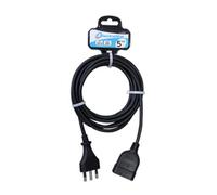 Prolunga Lineare 5 m Sez 3 x 1 16A Bipasso Nero 5 Pezzi