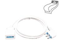 PROLUNGA LINEARE 5MT SPINA ITA 16A PRESA ITA BIPASSO BIANCA -ECO32090 ECOVA