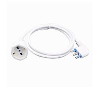 PROLUNGA LINEARE CAVO 5MT 90° CON SPINA 16A PRESA UNIVERSALE SCHUKO BIANCA 83288