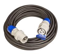 Prolunga lineare industriale 230 V spina e presa 16 A 20 m nero