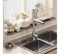 Prolunga magnetica per davanzale della cucina, in acciaio al carbonio, 40 x 15 cm, piastra portaoggetti grigia