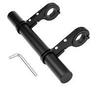 Prolunga manubrio bici, YMWALK 20CM Prolunga manubrio bicicletta Staffa in lega di alluminio per morsetto Tachimetro Lampada faro Lampada GPS Supporto per telefono con chiave esagonale (Nero)