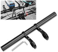 Prolunga manubrio bicicletta in lega di alluminio, 30 cm, con supporto per torcia, smartphone e dispositivi GPS (18-34 mm)