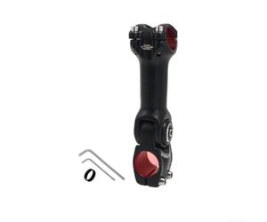 Prolunga Manubrio MTB Strada per gravel Angolo Variabile Prolunga | Forgiatura 3D avanzata, massima per rigidità, impatti, foro manubrio 31.8mm o 25.4mm(Black 25.4*130mm)