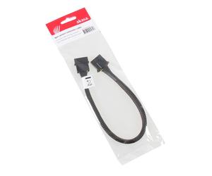 Prolunga Molex a 4 pin con manicotto - 30 cm nero NEW