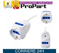 Prolunga Multipresa 3 Posti Spina Italiana Schuko 2P+T