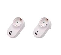Prolunga multipresa, adattatore for presa, spina a muro con 1 porta USB e tipo C, 2 fori, 1 pezzo, 2 pezzi(2pcs)