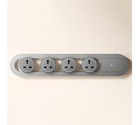 Prolunga Multipresa Staccabile Da 8000W, Presa A Muro Portatile, Con 4/5 Prese Universali A Tre Fori, Accensione/Spegnimento Con Un Solo Tocco, Per Cucine, Soggiorni, Uffici E Camere Da Letto C-50cm