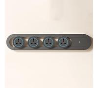 Prolunga Multipresa Staccabile Da 8000W, Presa A Muro Portatile, Con 4/5 Prese Universali A Tre Fori, Accensione/Spegnimento Con Un Solo Tocco, Per Cucine, Soggiorni, Uffici E Camere Da Letto B-50cm