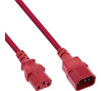 Prolunga per apparecchio freddo - da C13 a C14 - rossa - 2 m