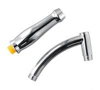 Prolunga per braccio doccia curvo G1/2 in ABS cromato, 20 cm