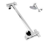 Prolunga per Braccio Soffione Doccia, 288 mm Regolabile Prolunga per Braccio Doccia in Acciaio Inox, Prolunga per Asta Doccia con Dadi di Bloccaggio, Attacco Universale G1/2'' (1)