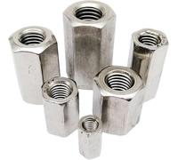 Prolunga per bulloni Dado di accoppiamento, 10 pezzi M3 M4 Acciaio inossidabile 304 Il serraggio esagonale estende l'asta lunga allungata(10pcs M4,16mm)