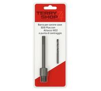 Prolunga per corone cave 200 mm 20cm, gambo SDS Plus, con filettatura M22, con punta di centraggio, in stabile conservazione rotonda