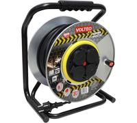 Prolunga per impieghi gravosi con tamburo in metallo, 30 m, H05RR 31,5, IP44 -
