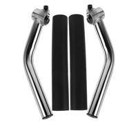 Prolunga per Maniglia di Spinta Sedia Rotelle, Set 24cm Argento | Acciaio e Metallo, Accessori per Ausili Mobili, Uso Esterno e Strutture, Aiuto per Anziani e Riabilitazione
