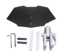 Prolunga per moto rialzata clip regolabile sul defflettore per motociclette parabrezza, prolunga con lega di alluminio (nero fumato)