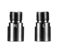 Prolunga per pedale per bicicletta, 20 mm, in acciaio cromato, per mountain bike, adattatore di prolunga 9/16 pollici L/R contrassegnato, aumenta la distanza dei pedali per un maggiore comfort durante