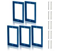 Prolunga per prese a banda singola da 35,5 cm, per interruttori e prese, realizzata in plastica ABS resistente al calore, con viti di montaggio per un'installazione sicura nei colori giallo, blu, nero