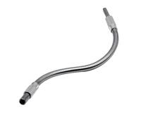 Prolunga per punta da trapano, Prolunga for trapano con albero flessibile in metallo, impugnatura esagonale da 300 mm, argento