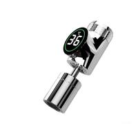 Prolunga per rubinetto con display della temperatura, con doppia impostazione e design rotante, per rubinetti standard da 22 mm per lavello (argento)
