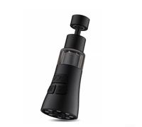 Prolunga per rubinetto da cucina 3 in 1 con beccuccio girevole a 360°, attacco in ABS per lavaggio e riempimento, installazione senza attrezzi su rubinetti standard (nero)