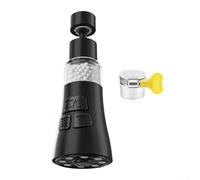 Prolunga per rubinetto della cucina con purificatore d'acqua 3 in 1 e connettore per lavello a prova di spruzzi, flusso regolabile a tre velocità, struttura in ABS per filtraggio dell'acqua del