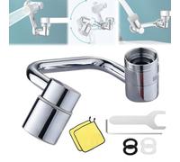 Prolunga per Rubinetto Girevole a 1080° per Lavandino Del Bagno, Adattatore Di Prolunga per Rubinetto a 2 Modalità, Doccetta Universale Multifunzione Girevole a 360° per Lavandino(1 set)