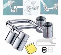 Prolunga per Rubinetto Girevole a 1080° per Lavandino Del Bagno, Adattatore Di Prolunga per Rubinetto a 2 Modalità, Doccetta Universale Multifunzione Girevole a 360° per Lavandino(2 set)