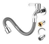 Prolunga per rubinetto girevole a 360°, in acciaio inox, con adattatore standard per lavello da cucina, bagno, lavabo (C)