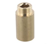 Prolunga per rubinetto, in ottone, G1/2, filettatura maschio a femmina, resistente alle perdite, per riscaldamento di acqua potabile, sistemi solari termici, facile installazione, oro (4 cm)